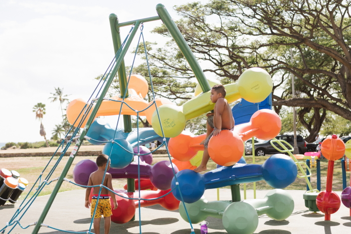 A colorful playground for children